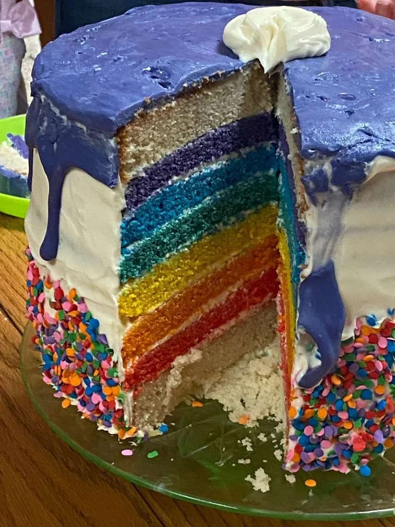 Rainbow layer cake